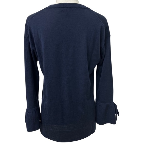 J. Crew Blue Merino Wool Sweater Navy Blue Size Small Long Sleeves EUC - Picture 10 of 10